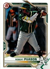 Robert Puason Oakland A's 2021 Bowman Prospect