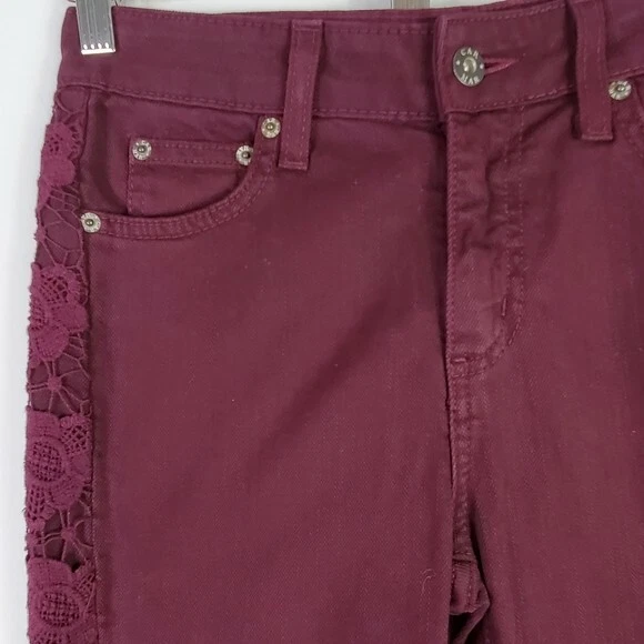 Pantalones de mezclilla ajustados LF Carmar de encaje para moto talla 26 Foto 3 de 4