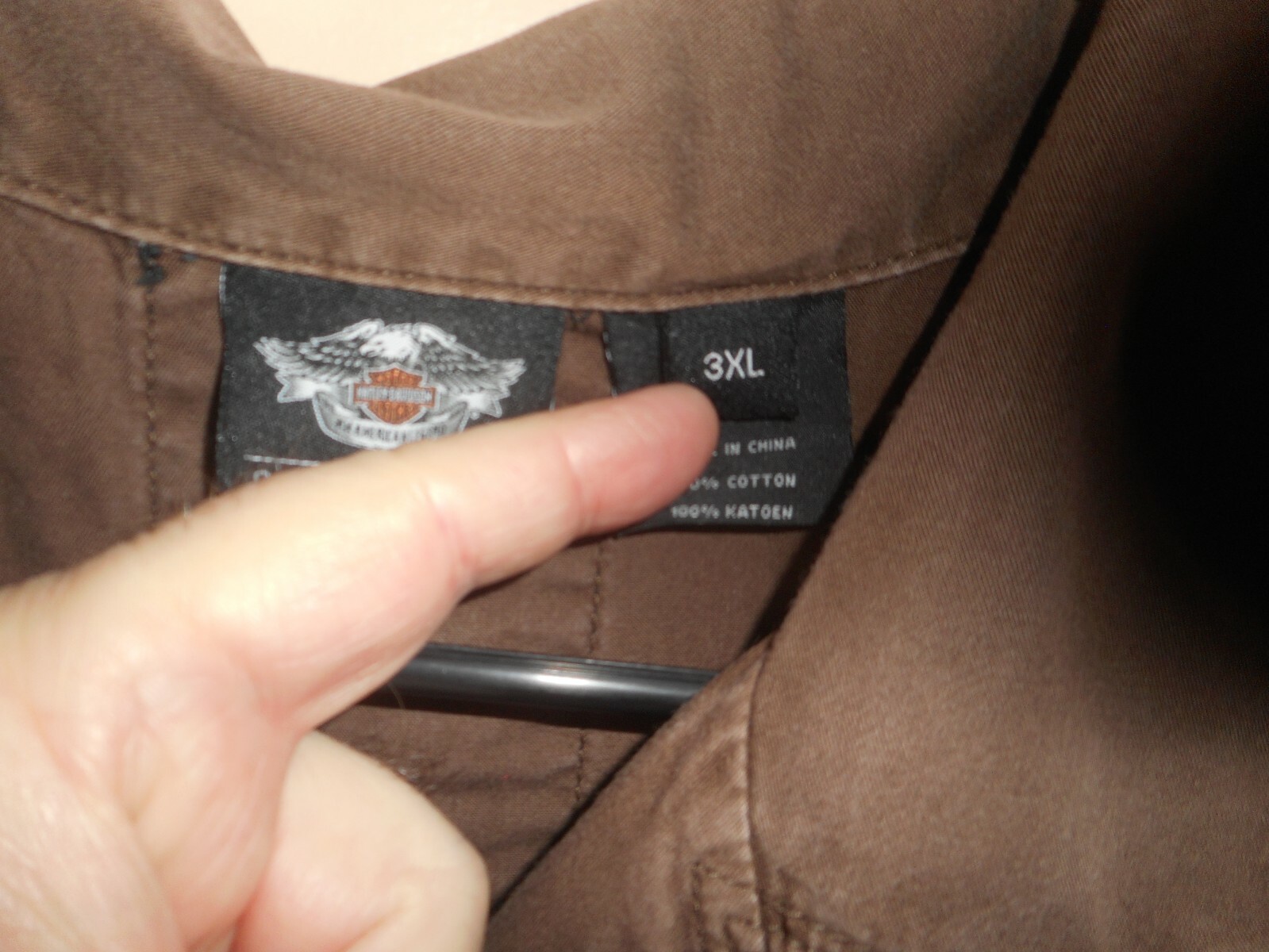 Harley Davidson Button Front Brown Embroidered Ba… - image 4