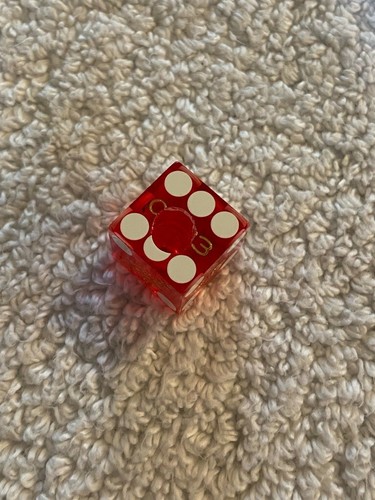 Harrahs Atlantic City AC NJ Red Game Dice Single - Picture 3 of 3