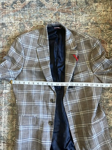 Men’s Tommy Hilfiger Sport Coat Size 36 Short Plaid Tailored To Move Q9 - Picture 2 of 6