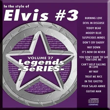 ELVIS #3 LEGENDS SERIES VOL-27 KARAOKE CD+G 15 HITS NEW IN PLASTIC w/PRINT