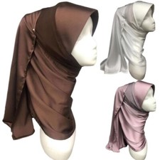 One Piece Amira Scarf Turban Shawl Malaysia Headwraps Cap Eid Muslim Women Hijab