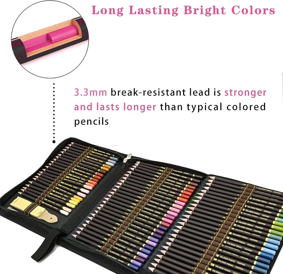 96pcs Buntstifte Set,Bleistift Zeichnen Set für Skizzieren,Profi Malset Art Set - Bild 4 von 4
