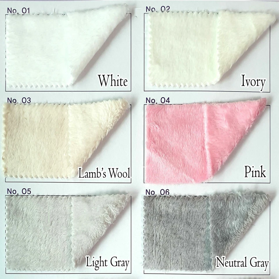 SOFT MINK LAMBY DOUBLE SIDED FAUX FUR PLUSH TERRY SOLID CUDDLY BABY FABRIC 58"w - Image 2 of 4