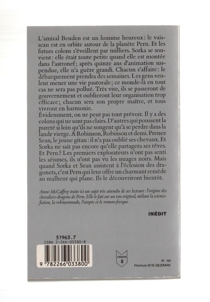 ANNE McCAFFREY   L'AUBE DES DRAGONS    PRESSES POCKET N°5362    1990 - Photo 3/3