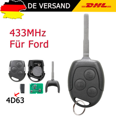 Auto Funk Schlüssel + 433MHz Platine für Ford Fiesta Focus Mondeo Galaxy B C-max