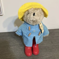 1981 Paddington Bear EDEN 13" Plush Rain Boots Toy Stuffed Animal
