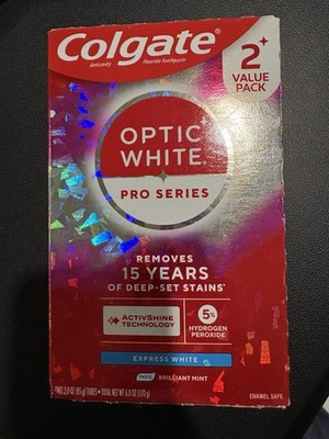 Optic White Pro Series Whitening Toothpaste 5% Hydrogen Peroxide, 3 oz - 2 Pack