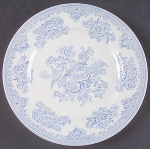 Burgess & Leigh Asiatic Pheasants Blue Dessert Pie Plate 42877