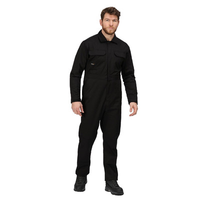 Regatta Pro Nieten Overall Boilersuit schwarz 3XL hoch PSA 48'' Brustumfang UVP 75£