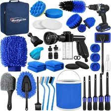 41 Pcs Car Detailing Kit Brush Set Car Wash Kit Brushes Blue Car Care Kit