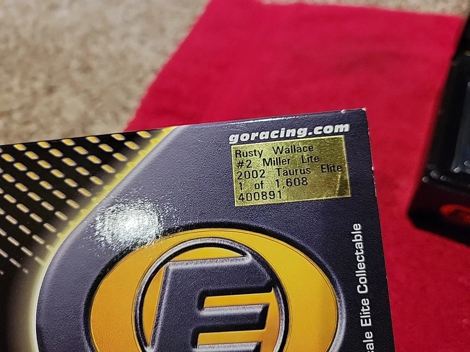 2002 Taurus Rusty Wallace #2 Miller Lite 1 of 1,608 Action Elite 1:24 Diecast - Image 2 of 4