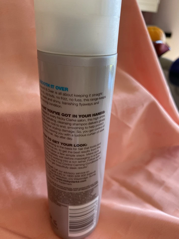 Nicky Clarke Smooth It Over Calming Shampoo 250 Ml Unwanted Gift Discontinued  - Image 2 of 2