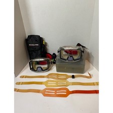 Scubapro Vintage Diving Mask Set 2 Masks Spare Straps Case and Pouch Bundle