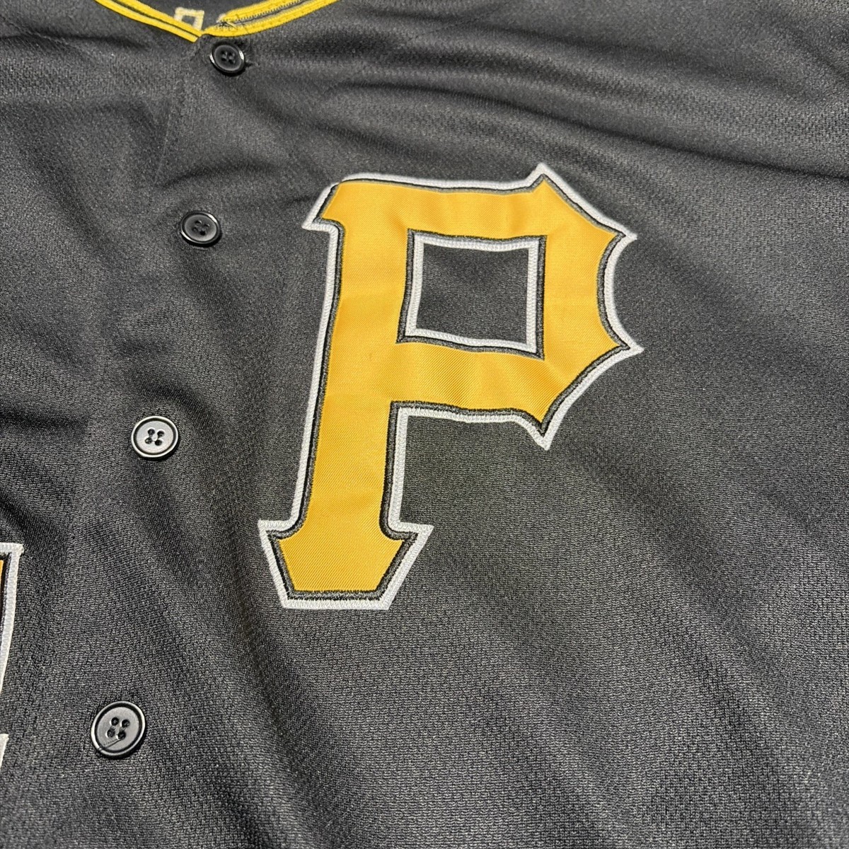 27x32” Rare Majestic Vintage Barry Bonds Pirates Black Jersey sz