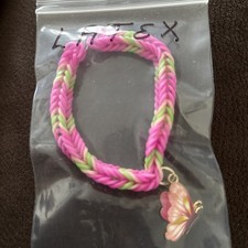 Rubberband Latex 1-Charm Handmade Bracelet