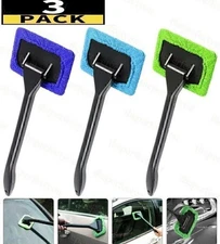 3 Pack Windshield Cleaning Tool Kit Car Window Glass Wiper Auto Cleaner Brush US