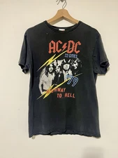 Junk Food AC/DC ‘79 Concert Tour T-Shirt Black Graphic Highway To Hell Small J51