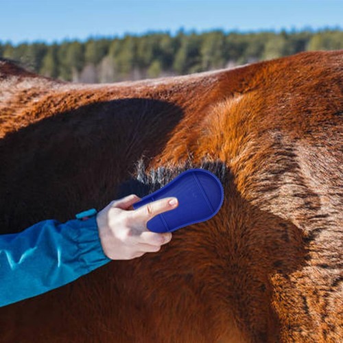 2 Pcs Silicone Horse Cleaning Brush - Equestrian Massage Tool for Grooming... - Picture 3 of 7
