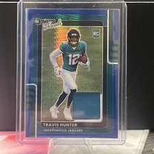 2025 Panini Donruss Optic - Donruss Threads Travis Hunter Blue Hyper Prizm