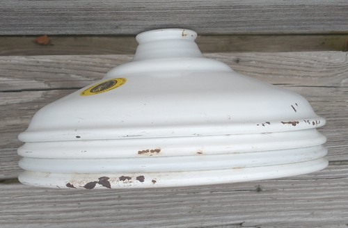 Vintage Spero Porcelain Enameled Industrial Light Shades - Picture 4 of 6
