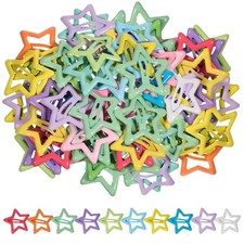 50 Pcs Star Hair Clips, Snap Hairs Barrettes, Non Slip, Metal Clips