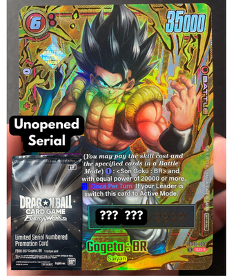 シリアル　ゴジータ:BR　FB09-007 ENGLISH Gogeta : BR FB09-007 Unopened Serial Dragon Ball Super