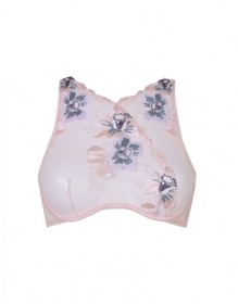 Agent Provocateur JULIE Highneck Bra L/4 NWT Peach & Blue Orig $335 RARE! [M1]