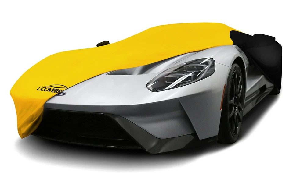 For Chrysler Concorde 93-97 Car Cover Satin Stretch Indoor Velocity Yellow - Imagem 3 de 4