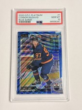CONNOR MCDAVID 2020-21 O.P.C Platinum Blue Surge Hockey Card #1 - PSA 10