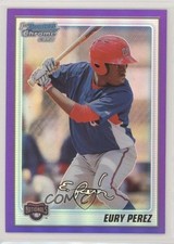 2010 Bowman Chrome Prospects Purple Refractor 770/899 Eury Perez #BCP185 0l2