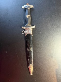 WWII era German ceremonial dagger w/ scabbard etched motto RZM marked (M7/36)