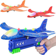 3 Pack Airplane Launcher Toys for 4 5 6 7 8 Year Old Boys Gifts: Airplane Shoote