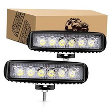 2PCS 18w LED Light Bar Work Spot Beam Pods Off Road Driving Fog 2Pcs LED Pods