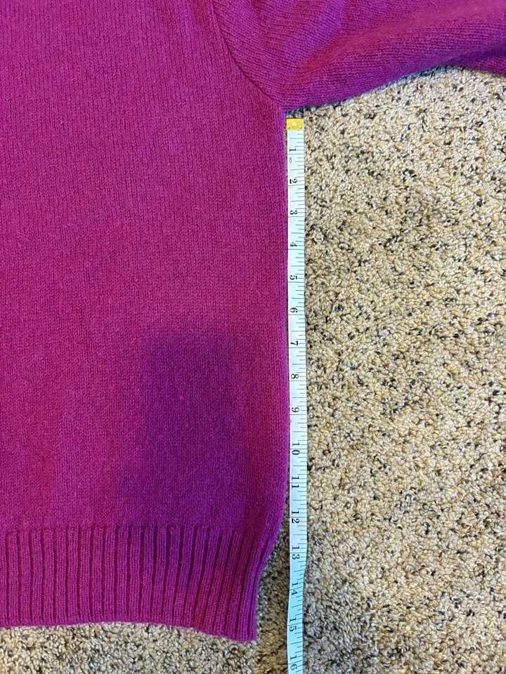 Suéter para mujer Janzen mediano magenta hecho en EE. UU. Probablemente 100 % lana vintage Foto 4 de 4