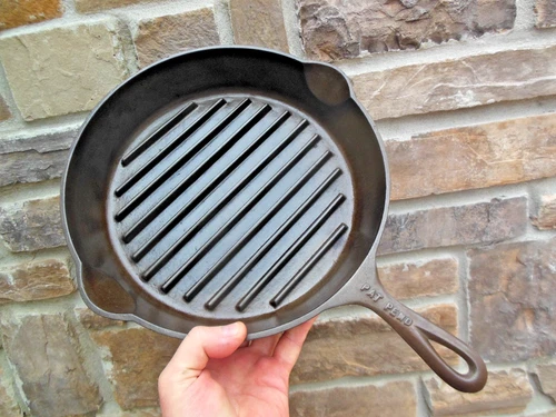 Vintage Lodge Axford Cast Iron Broiler Skillet Pan Single Notch Nice! Pat Pend