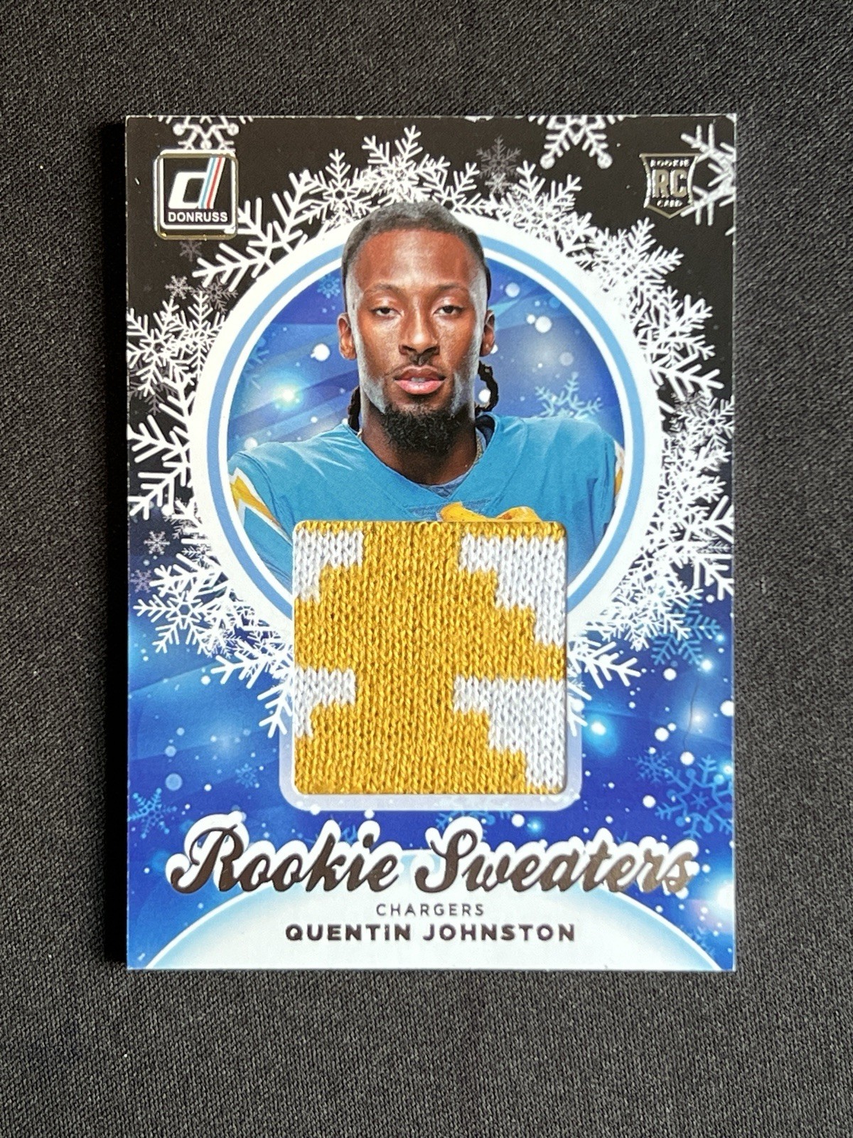Quentin Johnston Donruss Rookie Holiday Sweater #HSQJO Base