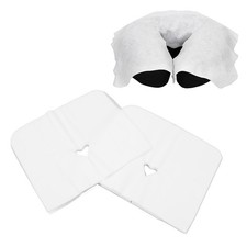 200x Massage Face Cover Disposable Comfortable Headrest Covers Fabric White KIT