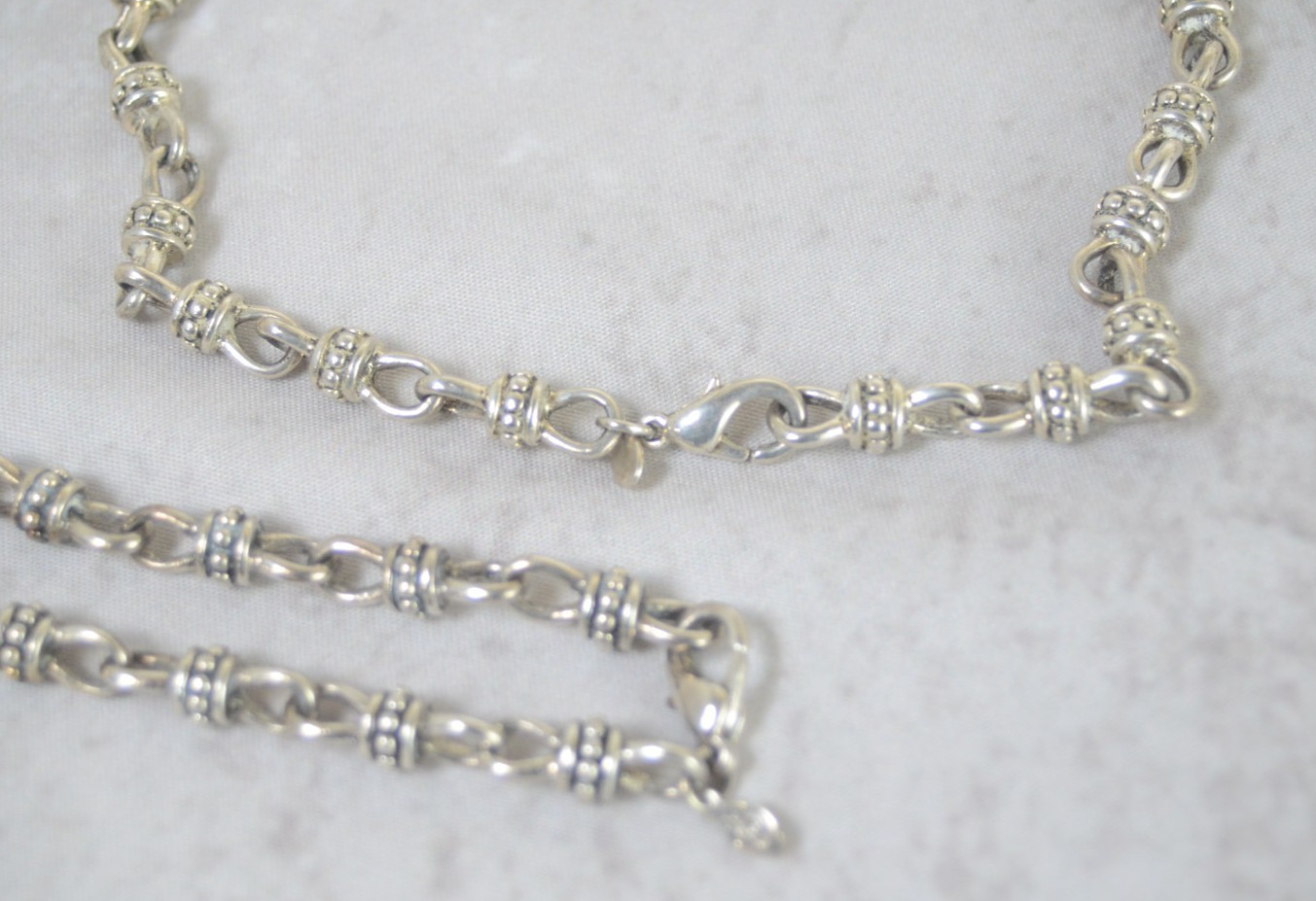 Signed PREMIER DESIGNS Silver Plate Bracelet & Ne… - image 9