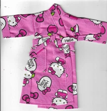 Homemade Doll Clothes-Hello Kitty Print Robe that fits Ken/Barbie/ELF R2