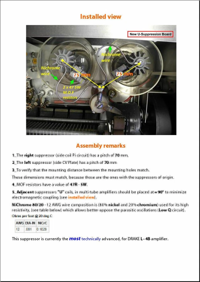 DRAKE L 7 PARASITIC SUPPRESSORS New PR (2) - Bild 2 von 4