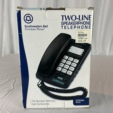 Southwestern Bell Freedom FT365BL Black 2-Line Speaker Telephone New In Box