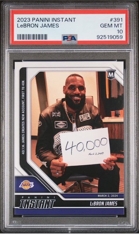 LeBron James 2023-24 Panini #391 All-Time Scoring Leader 40,000 Card PSA 10