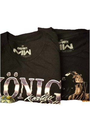 Lot of 2 König Call of Duty Shirts Hot Topic 2X and 3X Plus Size, Konig KorTac 