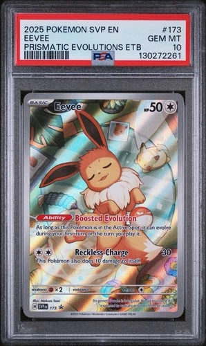 Pokémon Eevee Scarlet & Violet Promo Holo Card #173 Prismatic Evolutions PSA 10