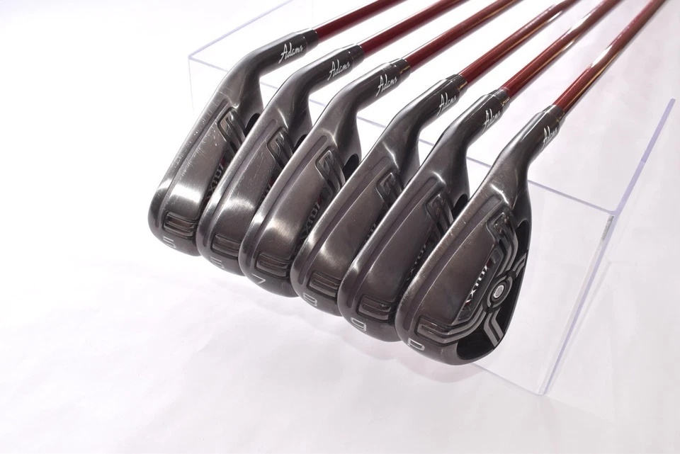 6pcs Adams XTD Iron Set 5-6-7-8-9-PW Flex Regular MITSUBISHI RH Irons Black - Image 2 of 4