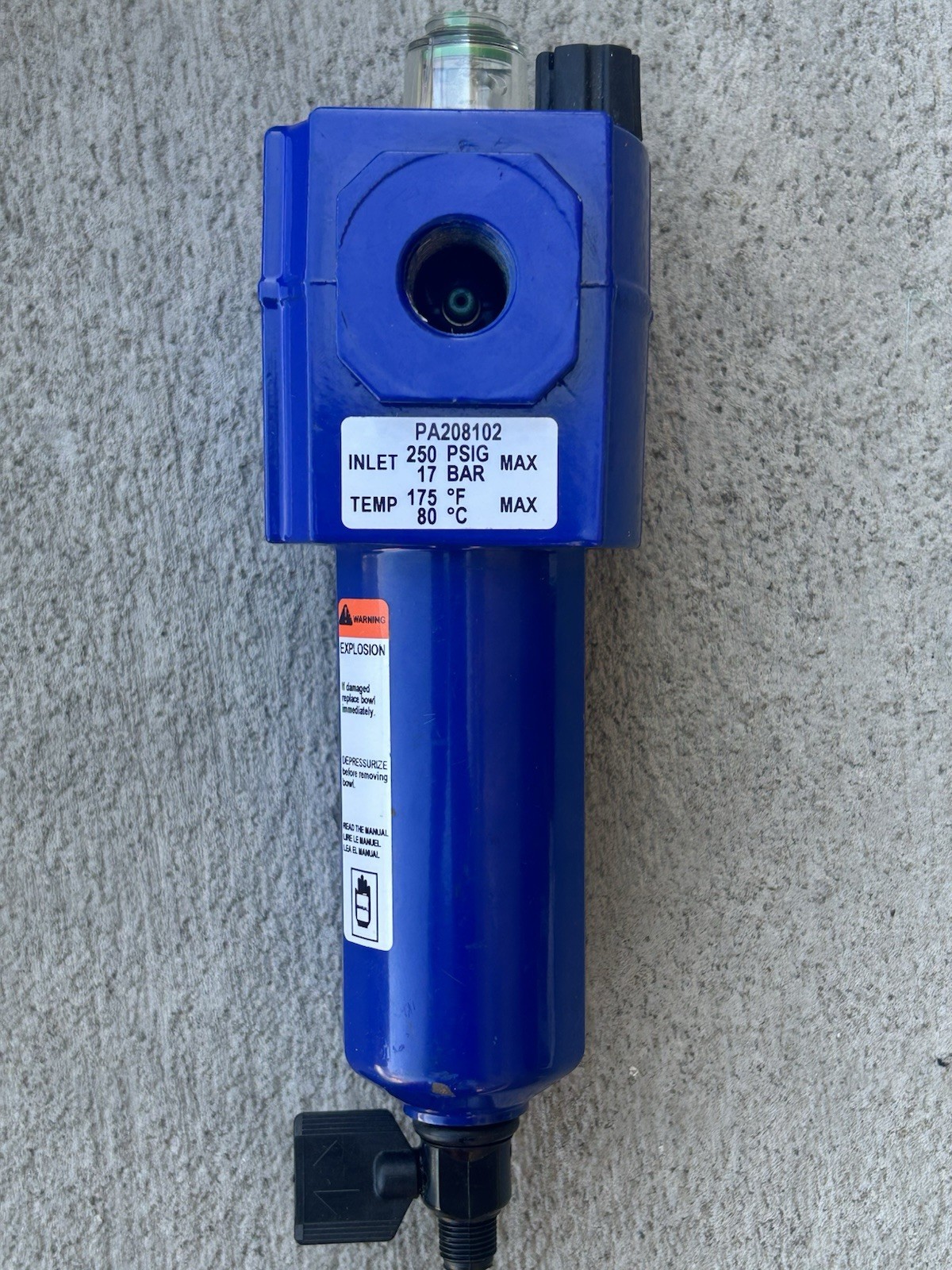 CAMPBELL HAUSFELD PA208102 PORT FILTER REGULATOR  COMES AS S