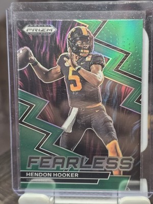 Hendon Hooker 2023 Prizm Draft Picks Fearless Green Prizm #F-20 Rookie RC Lions