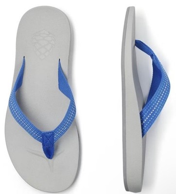 STIO Women s 6 Blue & Gray Bircher Flip Flop Sandals Rubber Casual New